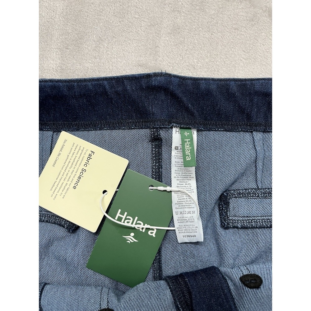 Halara Flex Denim Wide Leg Jeans Women XL Washed High Waisted Pockets Athleisure - Picture 3 of 13